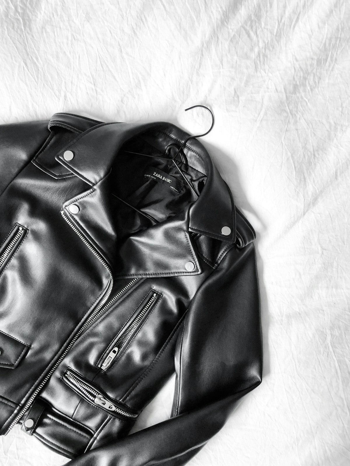 Leather accessories on marble