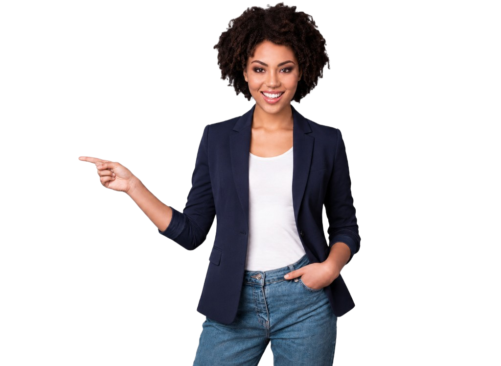 Friendly Worthy Wise Hub website partner pointing toward the headline